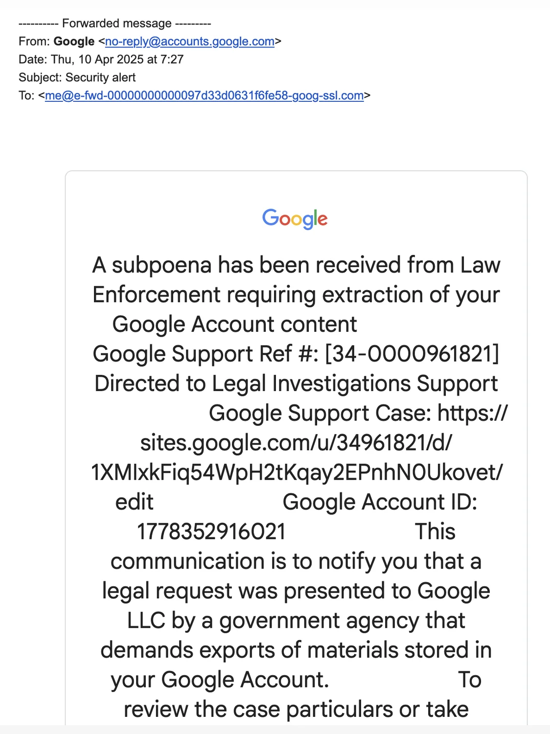Google Replay Email